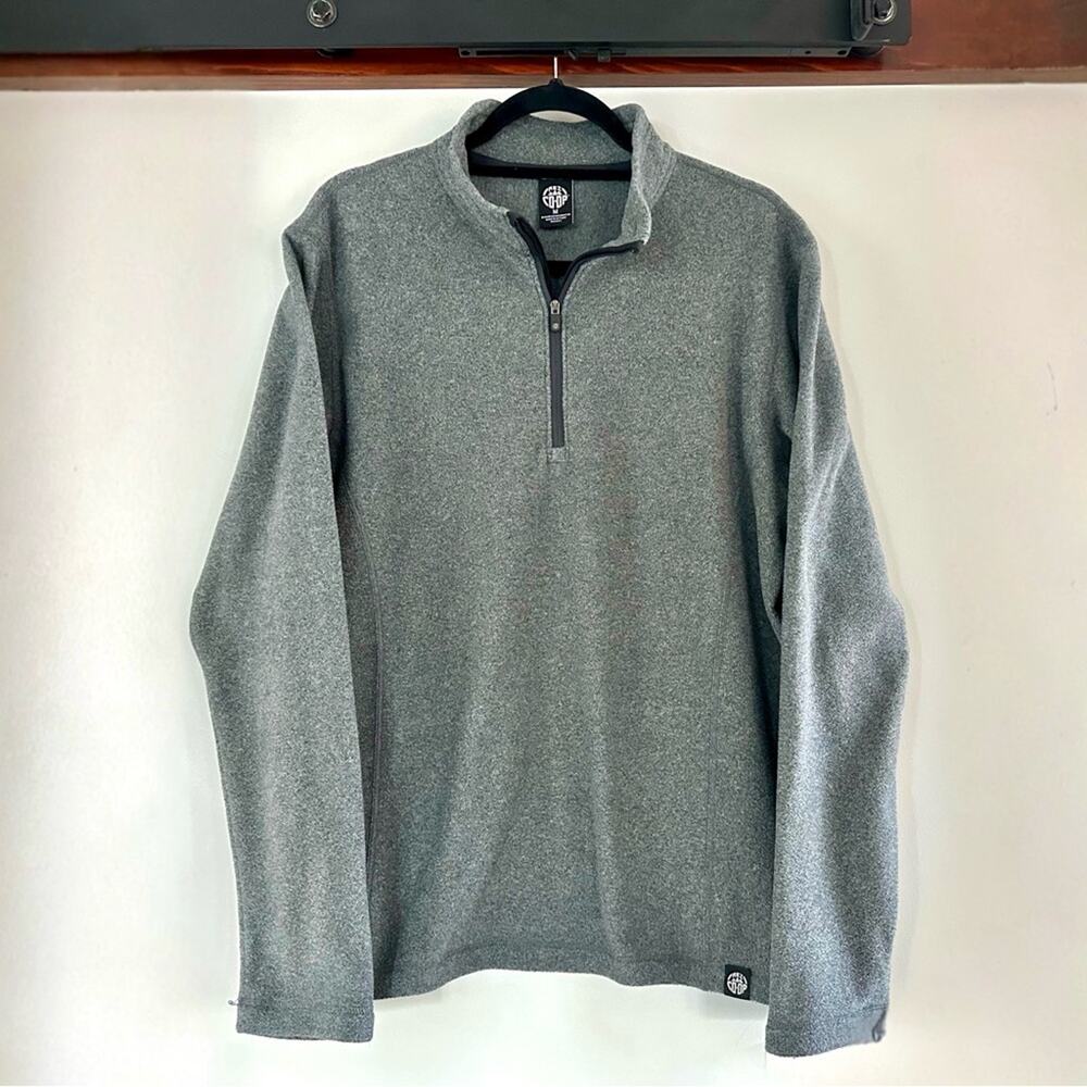 REI Co-op Gray Quarter Zip Fleece Pullover Jacket Size M